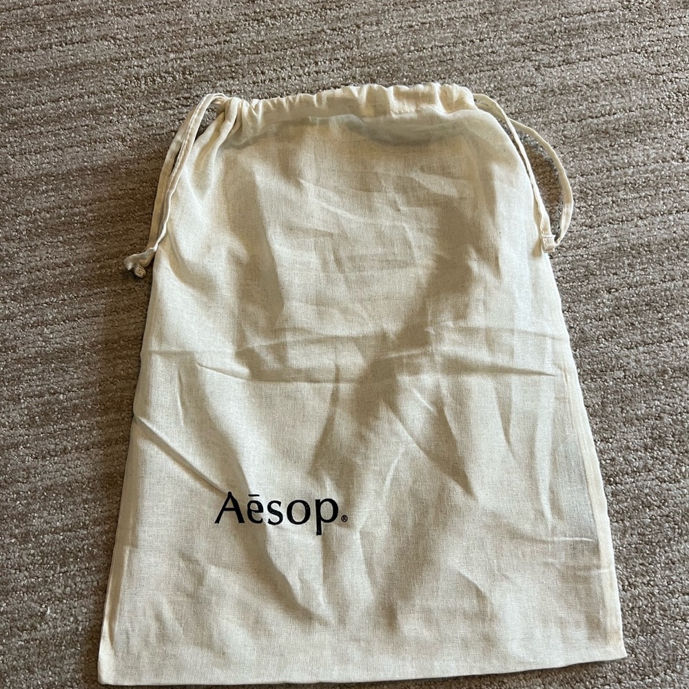Aesop Cream Drawstring Bag